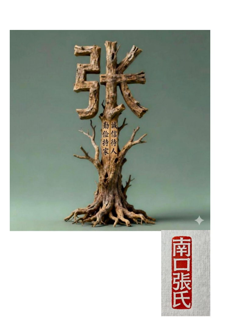 南口张家家族传记扉页